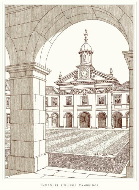 emmanuel college cambridge print