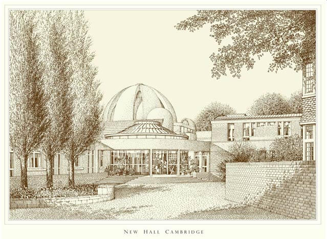 new hall cambridge print