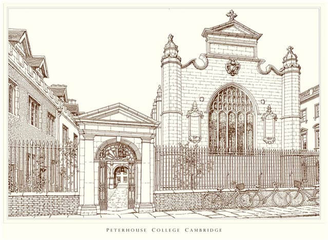 peterhouse college cambridge print