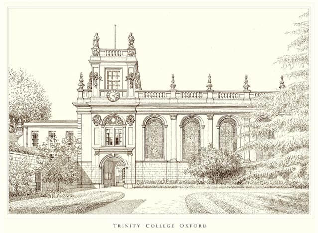 trinity college oxford print