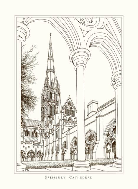 salisbury cathedral print