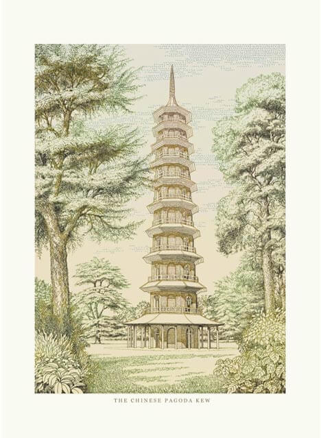 chinese pagoda kew print