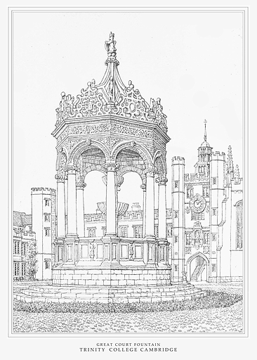 trinity college cambridge print