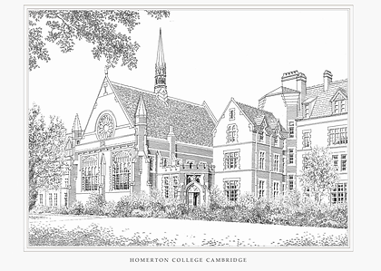 hughes hall cambridge print